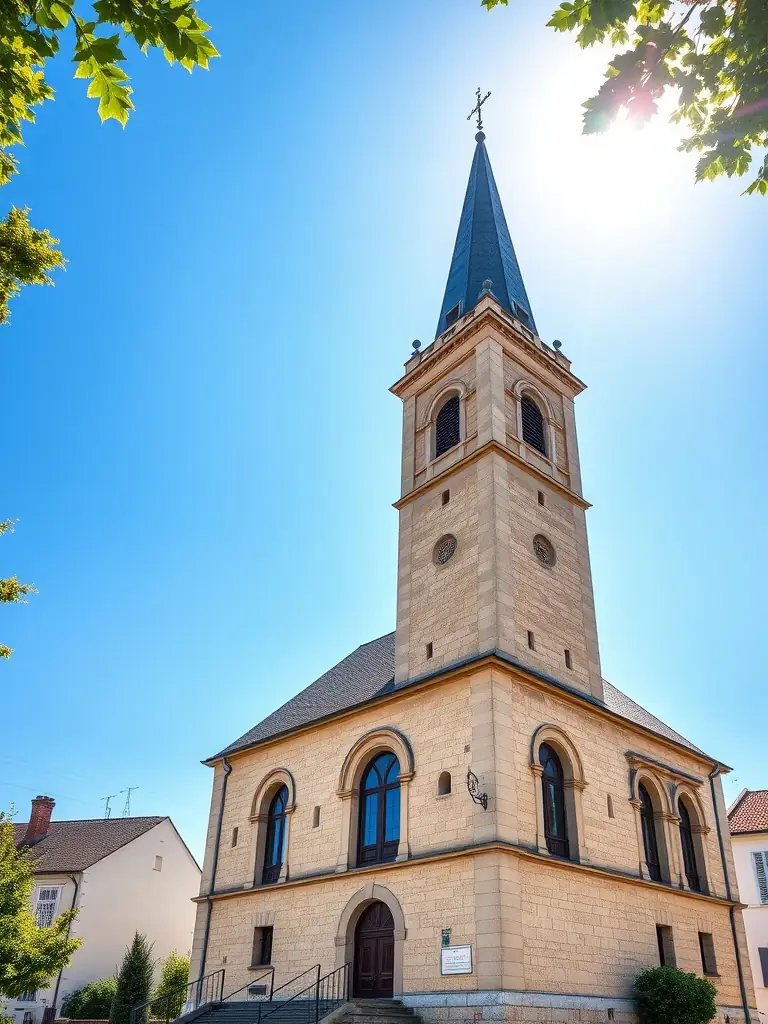 A photograph of the Saint-Martin-Valmeroux town hall, showcasing its historical architecture and significance to the community.